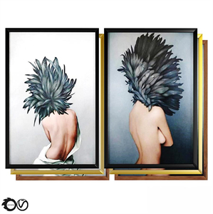 Art Frams 7- Girl With Feather By 3 Frams
